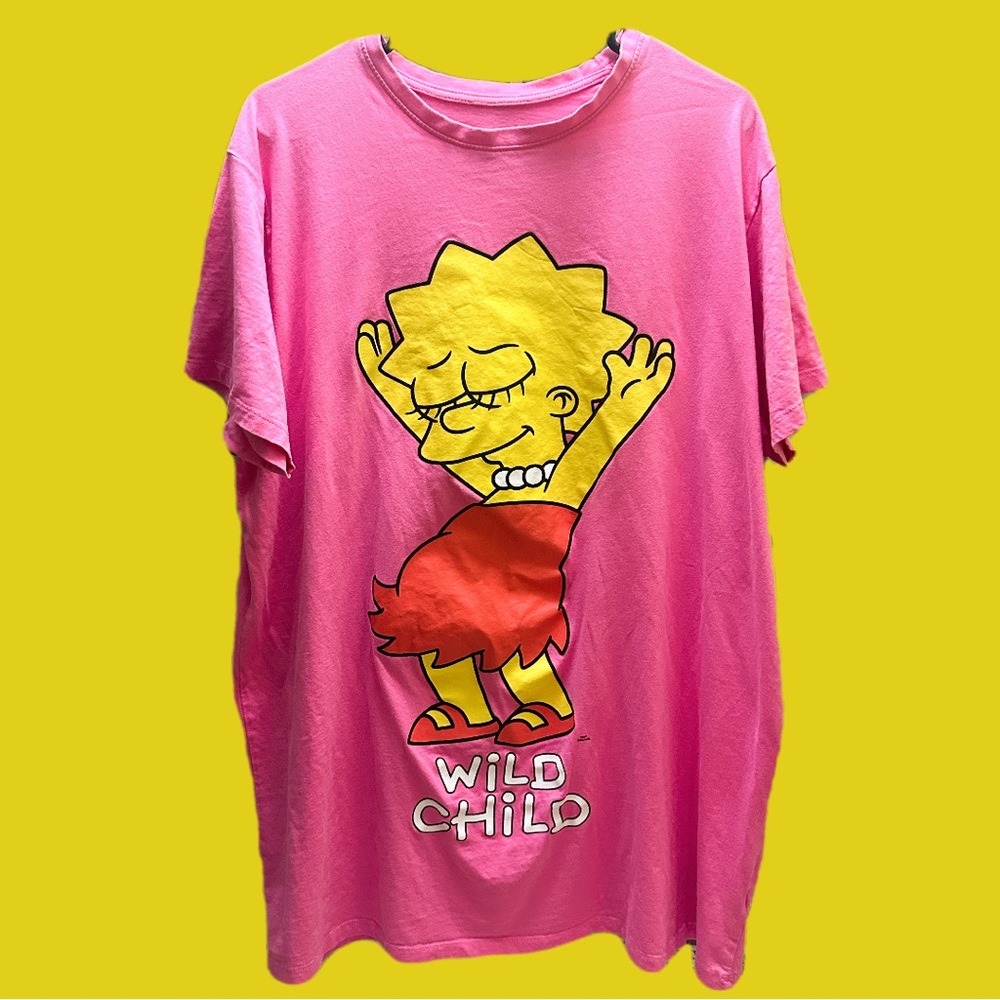 The Simpsons Women’s Lisa Simpsons Pink Graphic Pajama Camisole  XL